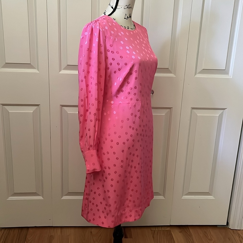 NWT J. Crew Pink Shift Dress Jacquard Floral in Size 10 - Picture 10 of 13